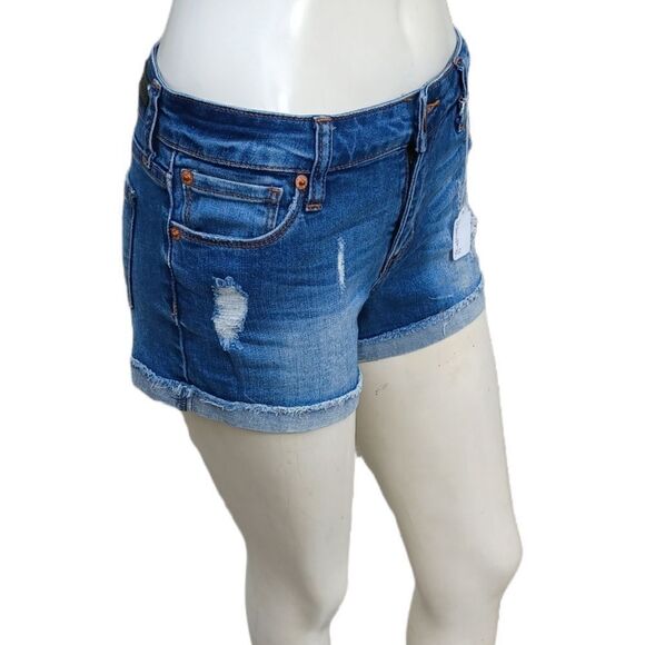 592131.STS Blue Denim Shorts Junior Size 1, W28" 2"Inseam 8"Rise - Picture 3 of 5